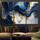 Blue Marble Wall Art Canvas Print – Framed Gold Veins by MyGreatCanvas | Canvas Wall Art Prints | Photo Prints & Wall Decor
