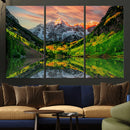 Maroon Bells Lake Wall Art Canvas Print – Framed Majestic