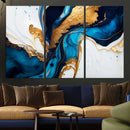 Gold Blue Abstract Canvas Print, Elegant Navy and Gold by MyGreatCanvas | Canvas Wall Art Prints | Photo Prints & Wall Decor