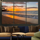 Tropical Beach Wall Art – Framed Sunset Ocean Canvas by MyGreatCanvas | Canvas Wall Art Prints | Photo Prints & Wall Decor