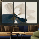 Minimal Flower Wall Art Canvas Print – Framed Beige Bloom
