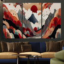 Abstract Mountain Wall Art Canvas Print – Vibrant Stylized by MyGreatCanvas | Canvas Wall Art Prints | Photo Prints & Wall Decor