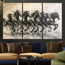 Galloping Horses Wall Art Canvas Print – Framed Wild