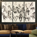 Running Horses Wall Art Canvas Print – Framed Galloping Herd