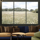 Charming Daisy Field Wall Art Canvas Print – Framed Pastel