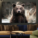 Brown Bear Wall Art Canvas Print – Framed Majestic Woodland by MyGreatCanvas | Canvas Wall Art Prints | Photo Prints & Wall Decor