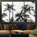 Palm Wall Art Canvas Print – Framed Monochrome Tropical