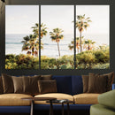 California Coast Palm Trees Wall Art Canvas Print – Framed