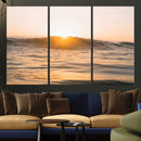 Calm Water Wall Art – Framed Sunset Waves Canvas Artwork, by MyGreatCanvas | Canvas Wall Art Prints | Photo Prints & Wall Decor