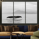 Whale Tail Wall Art – Framed Black White Ocean Canvas by MyGreatCanvas | Canvas Wall Art Prints | Photo Prints & Wall Decor