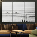 Surfer Silhouette Wall Art – Framed Calm Ocean Canvas by MyGreatCanvas | Canvas Wall Art Prints | Photo Prints & Wall Decor
