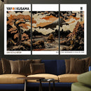 Modern Japanese Wall Art Canvas Print – Framed Abstract