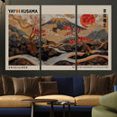 Modern Japanese Wall Art Canvas Print – Framed Abstract