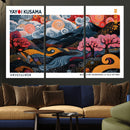 Modern Japanese Wall Art Canvas Print – Framed Abstract