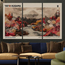 Modern Japanese Wall Art Canvas Print – Framed Abstract