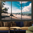 Tropical Beach Wall Art Canvas Print – Framed Ocean Waves