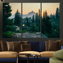 Mountain Wall Art Canvas Print – Framed Forest Serenity
