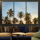 Palm Trees Wall Art Canvas Print – Framed Tropical Vibes