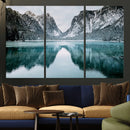 Mountain Lake Wall Art Canvas Print – Framed Toblacher See