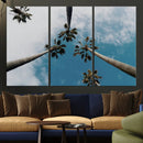 Tropical Palm Trees Wall Art Canvas Print – Framed