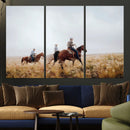 Western Cowboys Wall Art Canvas Print – Rustic Prairie