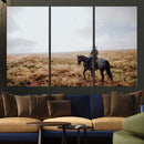 Cowboy Wall Art Canvas Print – Framed Western Rustic Ranch