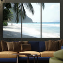 Tropical Beach Wall Art Canvas Print – Framed Serene Ocean