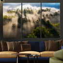 Tranquil Forest Scene Wall Art Canvas Print – Framed Moody