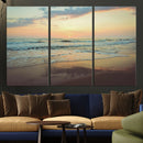 Sunset Seascape Wall Art Canvas Print – Framed Pastel Ocean