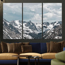 Snowy Peaks Wall Art Canvas Print – Alpine Wilderness