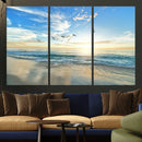 Minimalist Seaside Wall Art Canvas Print – Morning Glow