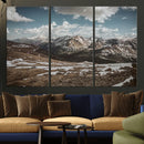 Mountain Landscape Wall Art Canvas Print – Framed Snowy