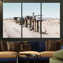 Desert Mailboxes Canvas Print – Framed Minimal Western by MyGreatCanvas | Canvas Wall Art Prints | Photo Prints & Wall Decor