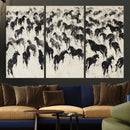 Wild Horse Stampede Wall Art Canvas Print – Monochrome by MyGreatCanvas | Canvas Wall Art Prints | Photo Prints & Wall Decor