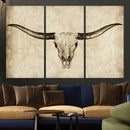 Longhorn Skull Wall Art Canvas Print – Rustic Western by MyGreatCanvas | Canvas Wall Art Prints | Photo Prints & Wall Decor