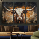 Abstract Longhorn Bull Wall Art Canvas Print – Vintage by MyGreatCanvas | Canvas Wall Art Prints | Photo Prints & Wall Decor