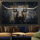Rustic Longhorn Bull Wall Art Canvas Print – Vintage Western by MyGreatCanvas | Canvas Wall Art Prints | Photo Prints & Wall Decor