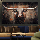 Abstract Longhorn Wall Art Canvas Print – Vintage Western by MyGreatCanvas | Canvas Wall Art Prints | Photo Prints & Wall Decor