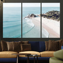 Aerial Beach Wall Art Canvas Print, Coastal Ocean Waves and by MyGreatCanvas | Canvas Wall Art Prints | Photo Prints & Wall Decor