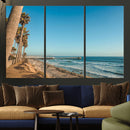Scenic Beach Wall Art Canvas Print – Tall Palm Trees, Sandy by MyGreatCanvas | Canvas Wall Art Prints | Photo Prints & Wall Decor