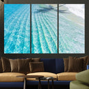 Crystal Clear Ocean Water Sunlit Reflections Palm Shadow Sandy Beach Tropical Wall Art for Home, Office Decor by MyGreatCanvas | Canvas Wall Art Prints | Photo Prints & Wall Decor