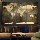Large Framed Vintage World Map Wall Art Print for Home Wall by MyGreatCanvas | Canvas Wall Art Prints | Photo Prints & Wall Decor