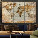 World Map Canvas Print – Detailed Map of the World Wall Art by MyGreatCanvas | Canvas Wall Art Prints | Photo Prints & Wall Decor