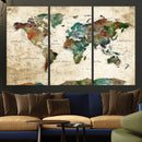 World Map Canvas Print – Framed Detailed Map of the World by MyGreatCanvas | Canvas Wall Art Prints | Photo Prints & Wall Decor