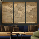 World Map Canvas Print – Framed Travel Map Wall Art for by MyGreatCanvas | Canvas Wall Art Prints | Photo Prints & Wall Decor