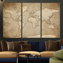 Colorful Watercolor World Map Canvas Wall Art – Framed by MyGreatCanvas | Canvas Wall Art Prints | Photo Prints & Wall Decor