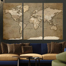 World Map Wall Art Canvas Print, Framed Map Art Picture by MyGreatCanvas | Canvas Wall Art Prints | Photo Prints & Wall Decor