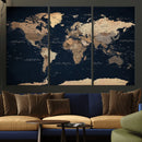 World Map Canvas Print – Detailed Map of the World Wall Art by MyGreatCanvas | Canvas Wall Art Prints | Photo Prints & Wall Decor