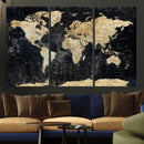 Framed Large World Map Wall Art Canvas Print for Living Room by MyGreatCanvas | Canvas Wall Art Prints | Photo Prints & Wall Decor