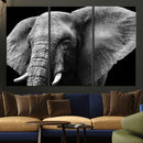 Big Elephant Close Up Wall Art Canvas Print
